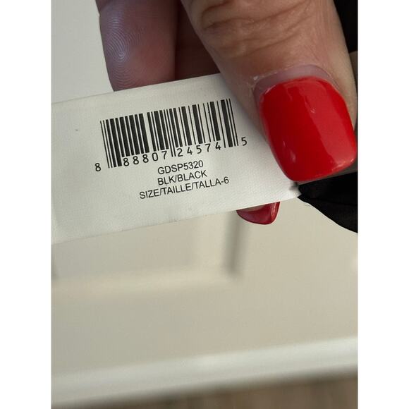 GUESS Women's Black Lace-Trim Sleeveless Slip Dress Size 6 - Picture 9 of 13